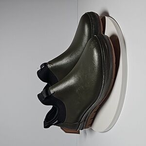 NWT Staheekum Men's Waterproof Neoprene Ankle Rain Boot Olive Green Black 10